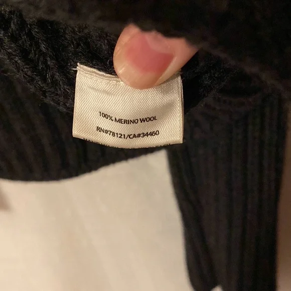 Eileen Fisher 100% Merino Wool Open Front Cardigan Charcoal Gray M - Picture 4 of 7